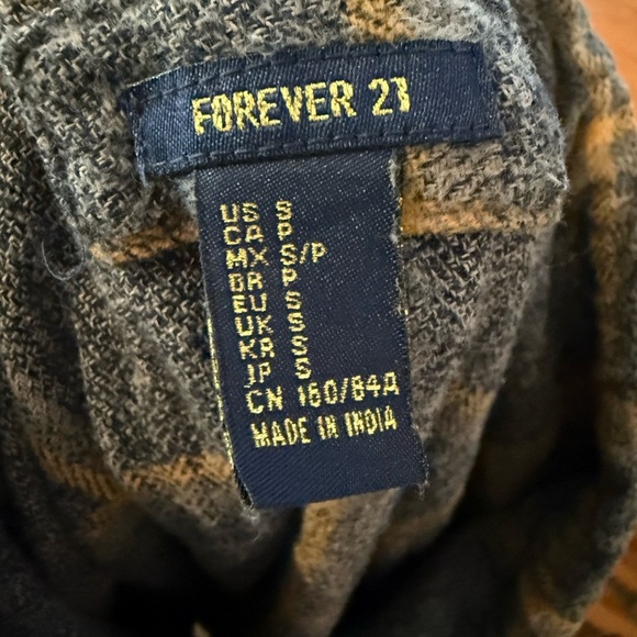 Forever 21 Gray and Brown cowl neck top - Picture 3 of 3